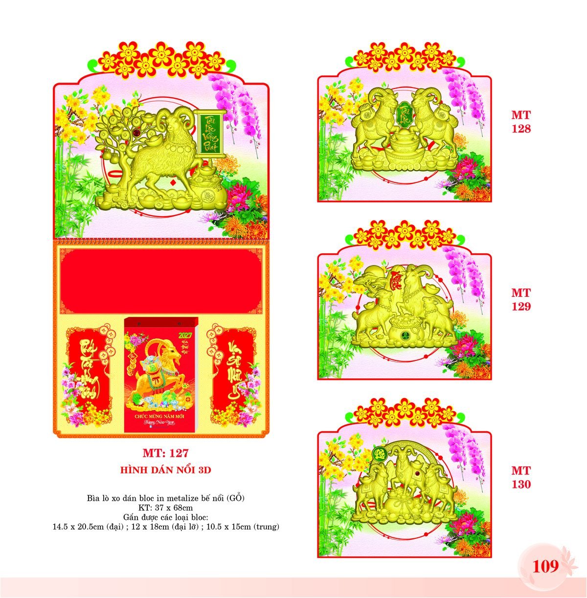 Lịch Bloc Siêu Đại 2027 MT Mẫu MT130 (17 x 24cm) Tổng Kho Phân Phối Chiết Khấu Sâu 48% Bìa Lò Xo Dán Bloc 2027 MT Mẫu MT130 (37 x 68cm) Tổng Kho Phân Phối Chiết Khấu Sâu 48% in logo doanh nghiệp quà tặng Tết tại Tổng Kho Quà Tặng 999