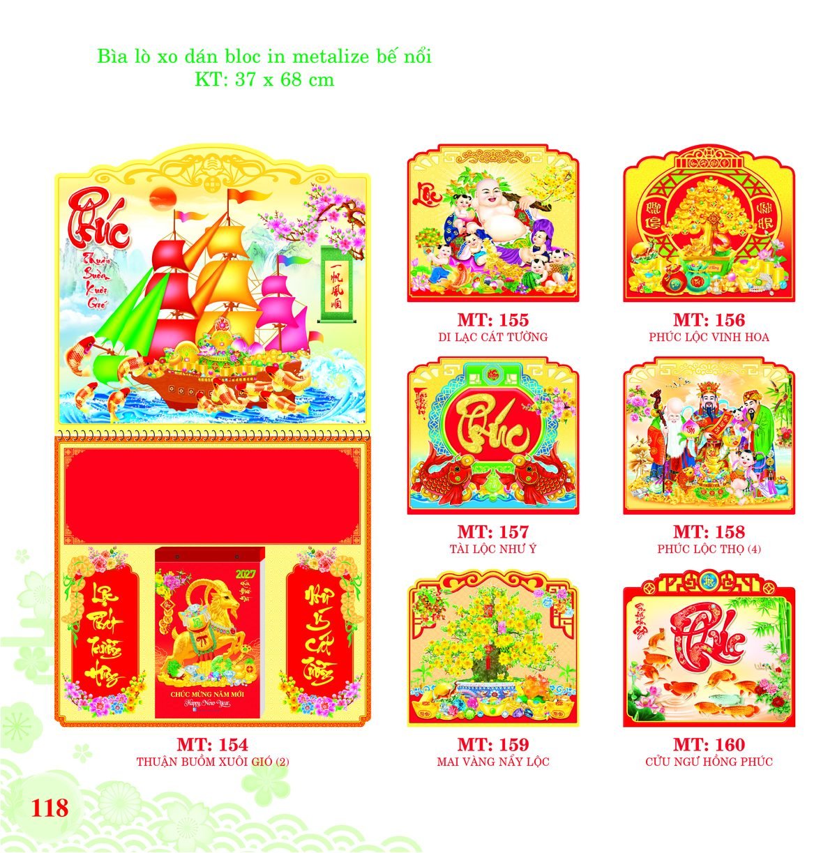 Bìa Lò Xo Dán Bloc 2027 MT Mẫu MT154 (37 x 68cm) Tổng Kho Phân Phối Chiết Khấu Sâu 48% Bìa Lò Xo Dán Bloc 2027 MT Mẫu MT154 (37 x 68cm) Tổng Kho Phân Phối Chiết Khấu Sâu 48% in logo doanh nghiệp quà tặng Tết tại Tổng Kho Quà Tặng 999