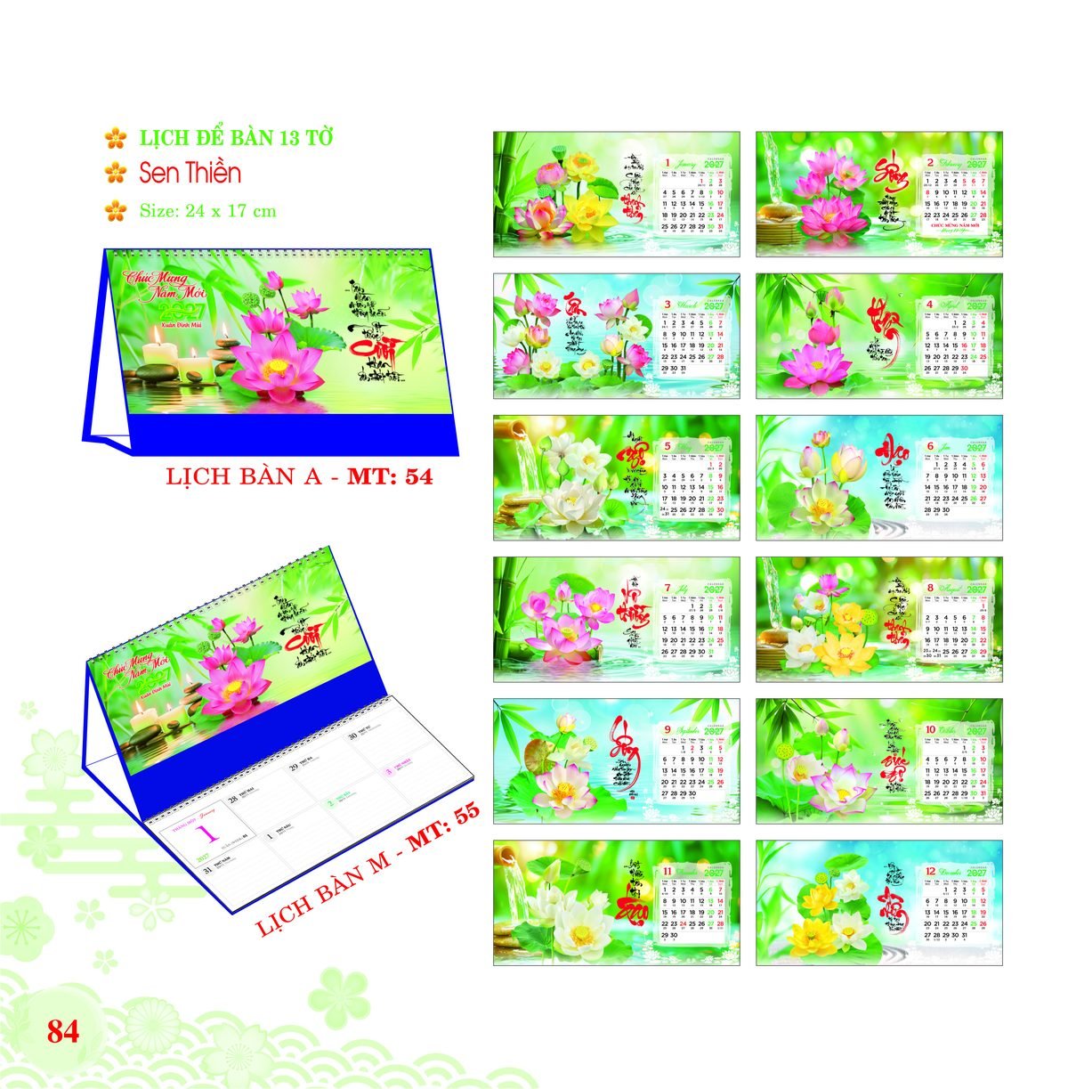 Lịch Để Bàn 2027 MT Mẫu MT54 (24 x 17cm) Tổng Kho Phân Phối Chiết Khấu Sâu 48% Lịch Để Bàn 2027 MT Mẫu MT54 (24 x 17cm) Tổng Kho Phân Phối Chiết Khấu Sâu 48% in logo doanh nghiệp quà tặng Tết tại Tổng Kho Quà Tặng 999