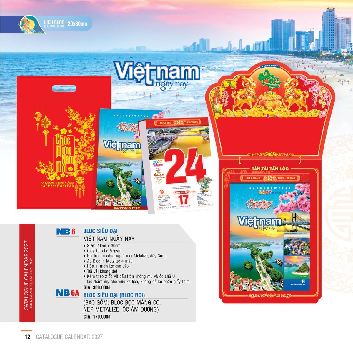 Lịch Bloc Siêu Đại 2027 NB Mẫu NB6A (20 x 30cm) Tổng Kho Phân Phối Chiết Khấu Sâu 48% Lịch Bloc Siêu Đại 2027 NB Mẫu NB6A (20 x 30cm) Tổng Kho Phân Phối Chiết Khấu Sâu 48% in logo doanh nghiệp quà tặng Tết tại Tổng Kho Quà Tặng 999