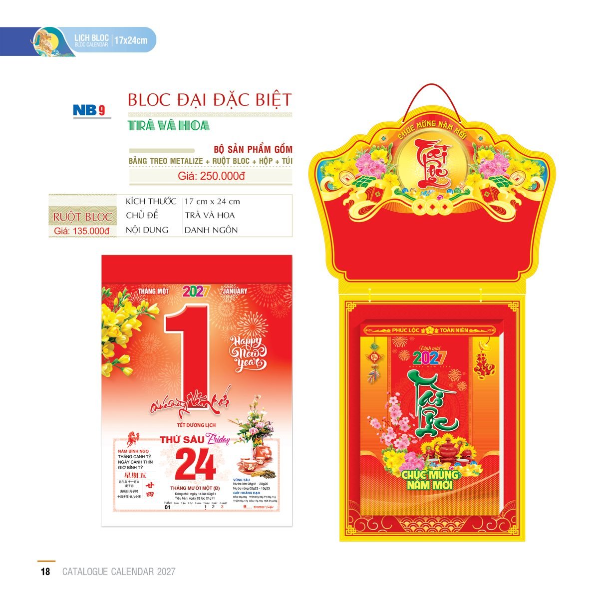 Lịch Bloc Đại Đặc Biệt 2027 NB Mẫu NB9 (17 x 24cm) Tổng Kho Phân Phối Chiết Khấu Sâu 48% Lịch Bloc Đại Đặc Biệt 2027 NB Mẫu NB9 (17 x 24cm) Tổng Kho Phân Phối Chiết Khấu Sâu 48% in logo doanh nghiệp quà tặng Tết tại Tổng Kho Quà Tặng 999