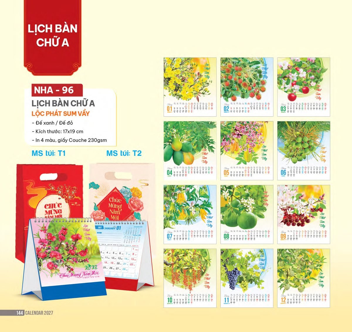 Lịch Bàn Chữ A 2027 NHA Mẫu NHA96 (17 x 19cm) Tổng Kho Phân Phối Chiết Khấu Sâu 48% Lịch Bàn Chữ A 2027 NHA Mẫu NHA96 (17 x 19cm) Tổng Kho Phân Phối Chiết Khấu Sâu 48% in logo doanh nghiệp quà tặng Tết tại Tổng Kho Quà Tặng 999