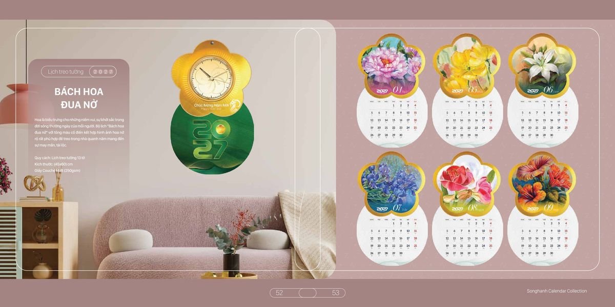 Lịch Bloc Cao Cấp Song Hạnh 2027 SH21 Tổng Kho Phân Phối Chiết Khấu Sâu 48%