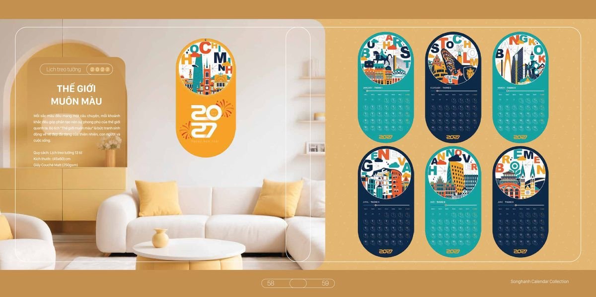 Lịch Bloc Cao Cấp Song Hạnh 2027 SH24 Tổng Kho Phân Phối Chiết Khấu Sâu 48%