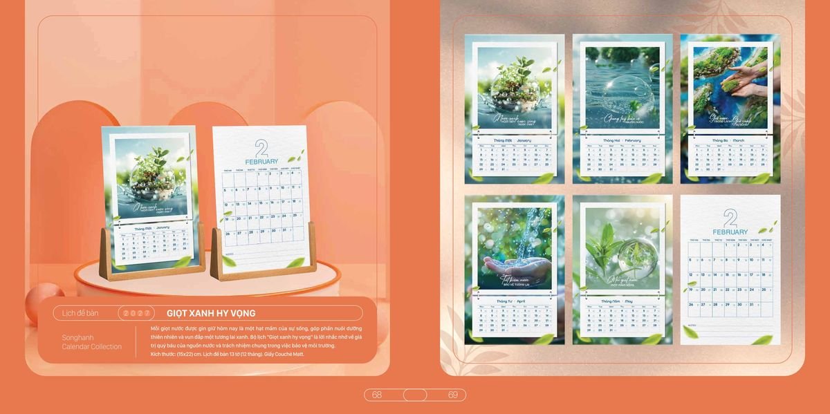 Lịch Bloc Cao Cấp Song Hạnh 2027 SH29 Tổng Kho Phân Phối Chiết Khấu Sâu 48%