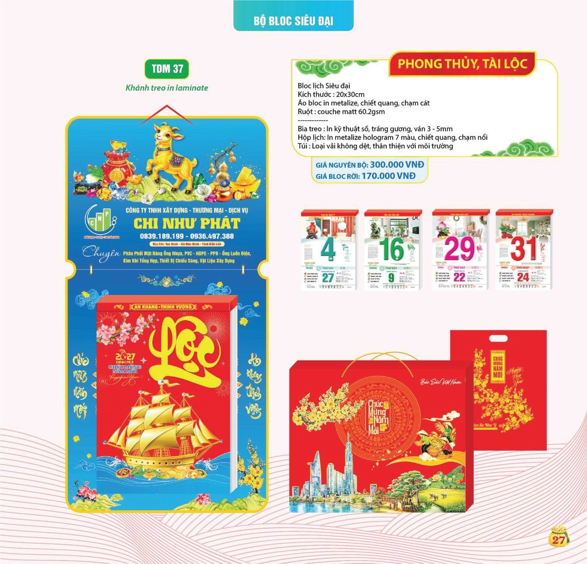Lịch Bloc Siêu Cực Đại 2027 TDM TDM24 Tổng Kho Phân Phối Chiết Khấu Sâu 48%