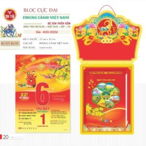 Lịch Bloc Cực Đại 2027 TD Mẫu TD10 (29 x 41 cm) Tổng Kho Phân Phối Chiết Khấu Sâu 48% in logo doanh nghiệp quà tặng Tết tại Tổng Kho Quà Tặng 999