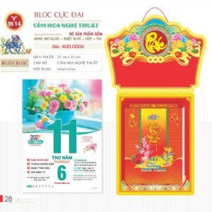 Lịch Bloc Cực Đại 2027 TD Mẫu TD14 (29 x 41 cm) Tổng Kho Phân Phối Chiết Khấu Sâu 48% in logo doanh nghiệp quà tặng Tết tại Tổng Kho Quà Tặng 999
