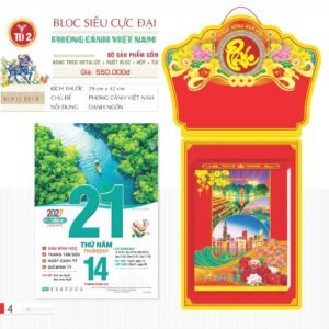 Lịch Bloc Siêu Cực Đại 2027 TD Mẫu TD2 (38 x 53 cm) Tổng Kho Phân Phối Chiết Khấu Sâu 48% in logo doanh nghiệp quà tặng Tết tại Tổng Kho Quà Tặng 999