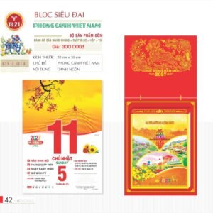 Lịch Bloc Siêu Đại 2027 TD Mẫu TD21 (20 x 30 cm) Tổng Kho Phân Phối Chiết Khấu Sâu 48% in logo doanh nghiệp quà tặng Tết tại Tổng Kho Quà Tặng 999