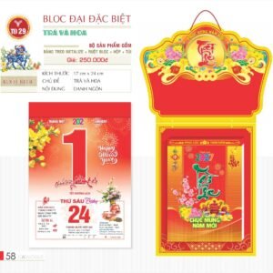 Lịch Bloc Đại Đặc Biệt 2027 TD Mẫu TD29 (29 x 41 cm) Tổng Kho Phân Phối Chiết Khấu Sâu 48% in logo doanh nghiệp quà tặng Tết tại Tổng Kho Quà Tặng 999