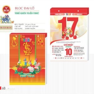 Lịch Bloc 2027 TD Mẫu TD34 (29 x 41 cm) Tổng Kho Phân Phối Chiết Khấu Sâu 48% in logo doanh nghiệp quà tặng Tết tại Tổng Kho Quà Tặng 999