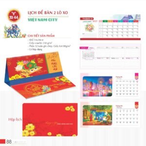 Lịch Để Bàn 2027 TD Mẫu TD44 (14 x 24cm) Tổng Kho Phân Phối Chiết Khấu Sâu 48% in logo doanh nghiệp quà tặng Tết tại Tổng Kho Quà Tặng 999