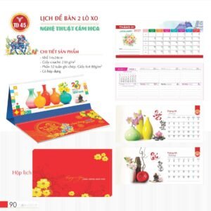 Lịch Để Bàn 2027 TD Mẫu TD45 (14 x 24cm) Tổng Kho Phân Phối Chiết Khấu Sâu 48% in logo doanh nghiệp quà tặng Tết tại Tổng Kho Quà Tặng 999