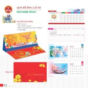 Lịch Để Bàn 2027 TD Mẫu TD46 (14 x 24cm) Tổng Kho Phân Phối Chiết Khấu Sâu 48% in logo doanh nghiệp quà tặng Tết tại Tổng Kho Quà Tặng 999