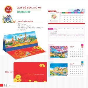Lịch Để Bàn 2027 TD Mẫu TD48 (14 x 24cm) Tổng Kho Phân Phối Chiết Khấu Sâu 48% in logo doanh nghiệp quà tặng Tết tại Tổng Kho Quà Tặng 999