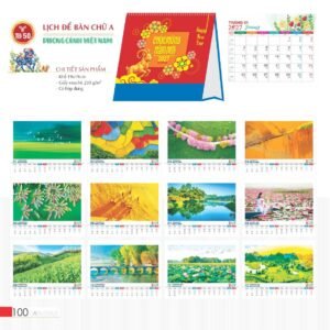 Lịch Bàn Chữ A 2027 TD Mẫu TD50 (19 x 19cm) Tổng Kho Phân Phối Chiết Khấu Sâu 48% in logo doanh nghiệp quà tặng Tết tại Tổng Kho Quà Tặng 999