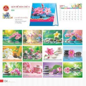 Lịch Bàn Chữ A 2027 TD Mẫu TD54 (19 x 19cm) Tổng Kho Phân Phối Chiết Khấu Sâu 48% in logo doanh nghiệp quà tặng Tết tại Tổng Kho Quà Tặng 999