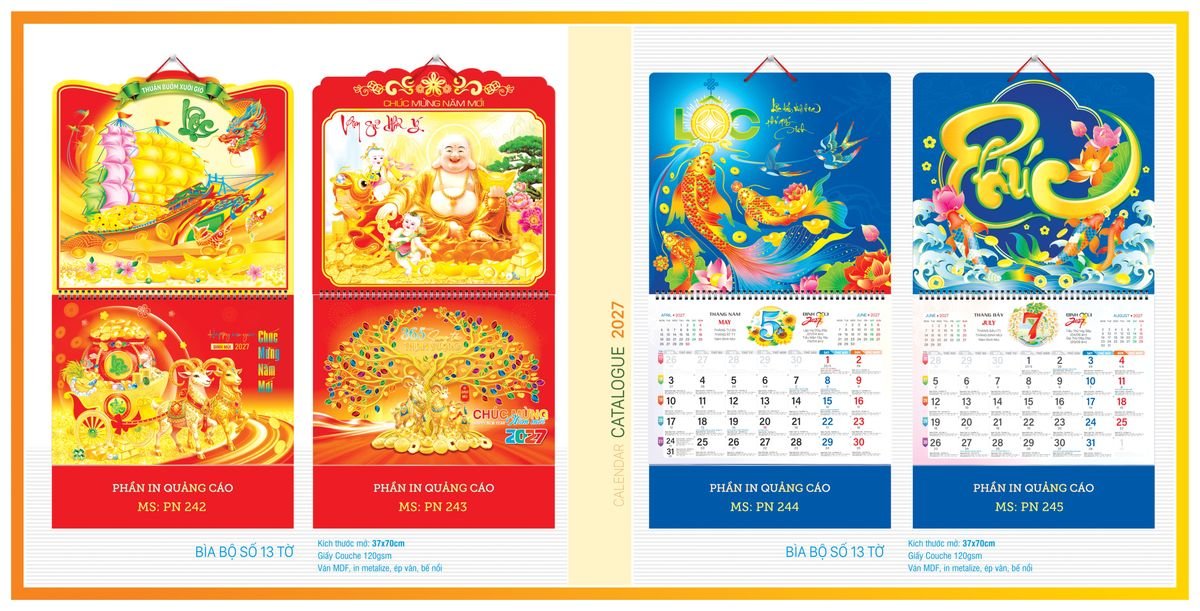 Lịch 13 Tờ Tân Phương Nam TPN13T04 Tổng Kho Phân Phối Chiết Khấu Sâu 48%