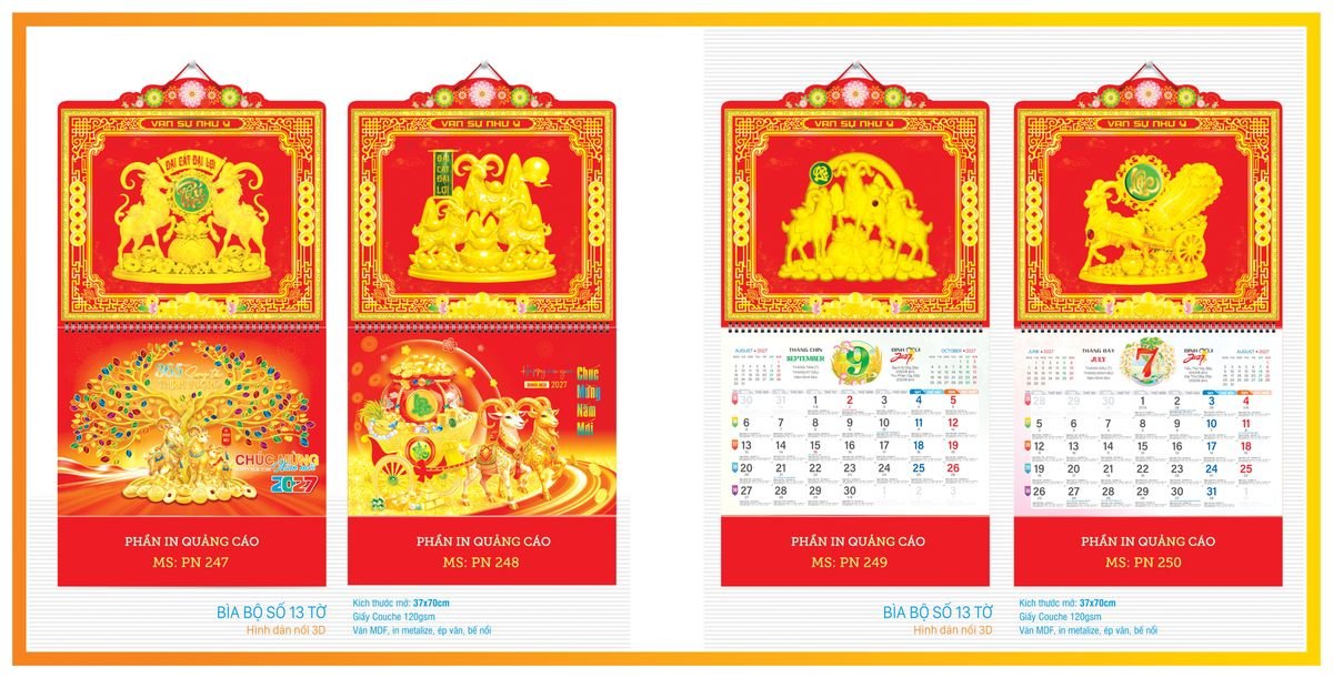 Lịch 13 Tờ Tân Phương Nam TPN13T06 Tổng Kho Phân Phối Chiết Khấu Sâu 48%