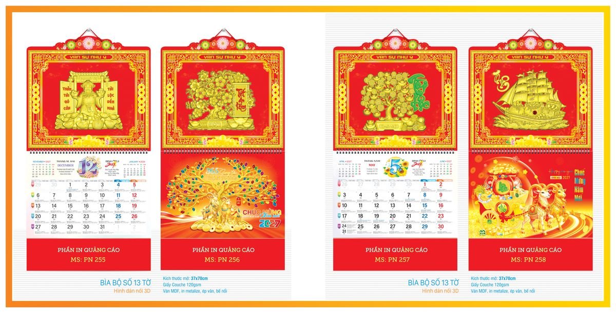 Lịch 13 Tờ Tân Phương Nam TPN13T08 Tổng Kho Phân Phối Chiết Khấu Sâu 48%