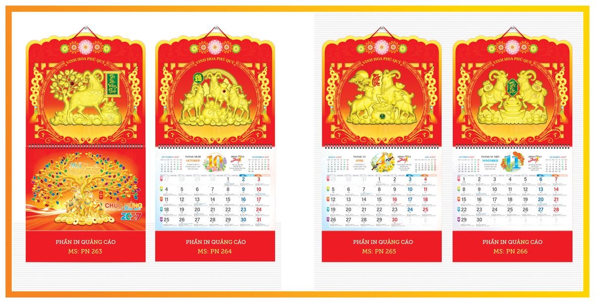 Lịch 13 Tờ Tân Phương Nam TPN13T10 Tổng Kho Phân Phối Chiết Khấu Sâu 48%