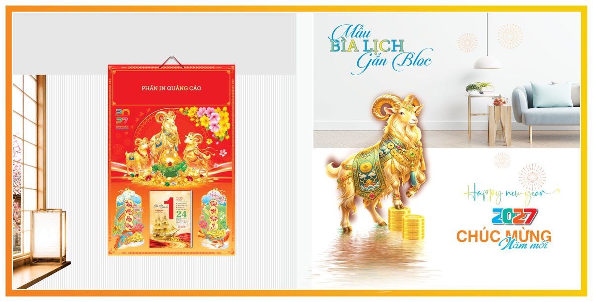 Bìa Lịch Treo Gắn Bloc Tân Phương Nam TPNBIA01 Tổng Kho Phân Phối Chiết Khấu Sâu 48%