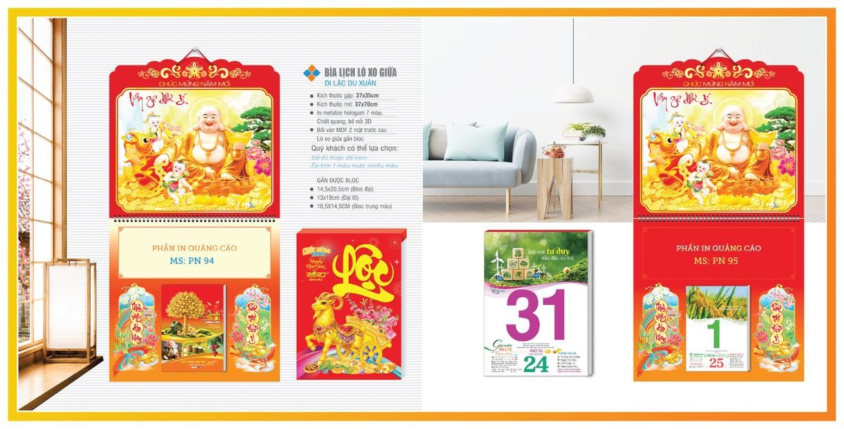 Bìa Lịch Treo Gắn Bloc Tân Phương Nam TPNBIA10 Tổng Kho Phân Phối Chiết Khấu Sâu 48%