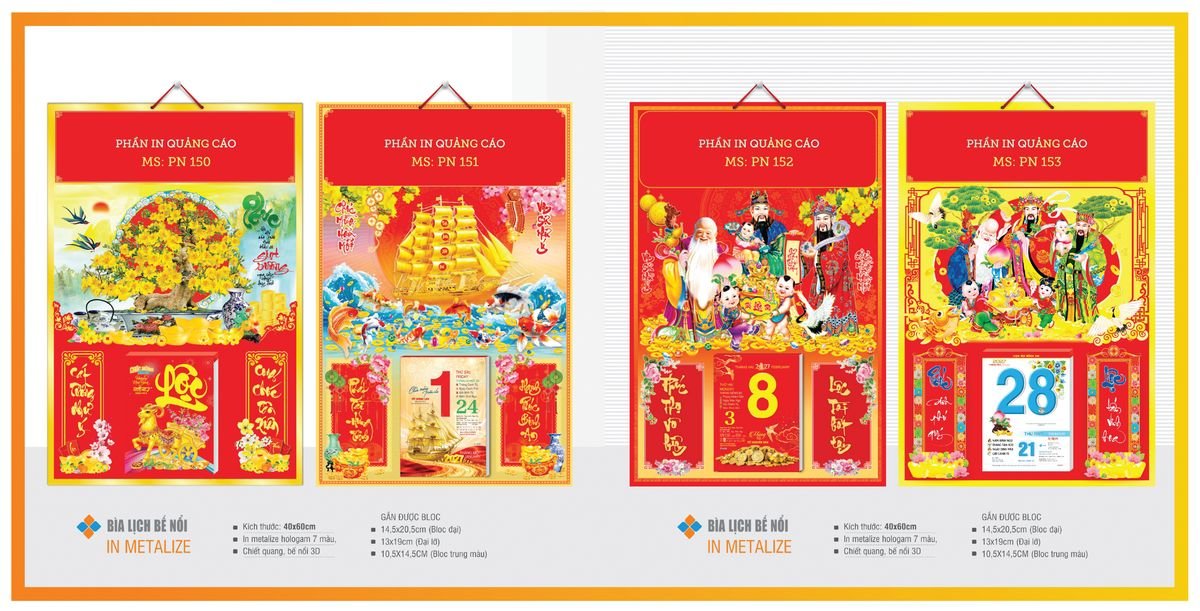 Bìa Lịch Treo Gắn Bloc Tân Phương Nam TPNBIA25 Tổng Kho Phân Phối Chiết Khấu Sâu 48%