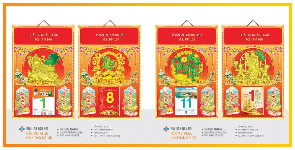 Bìa Lịch Treo Gắn Bloc Tân Phương Nam TPNBIA29 Tổng Kho Phân Phối Chiết Khấu Sâu 48%