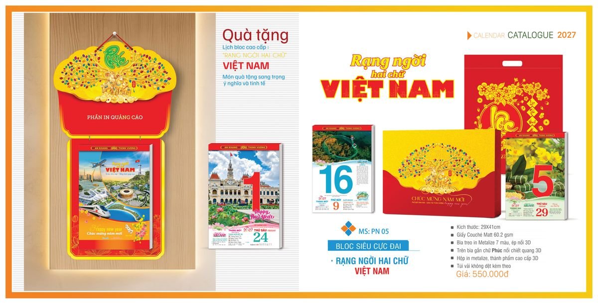 Lịch Bloc TPN 2027 TPNBLOC07 Tổng Kho Phân Phối Chiết Khấu Sâu 48%