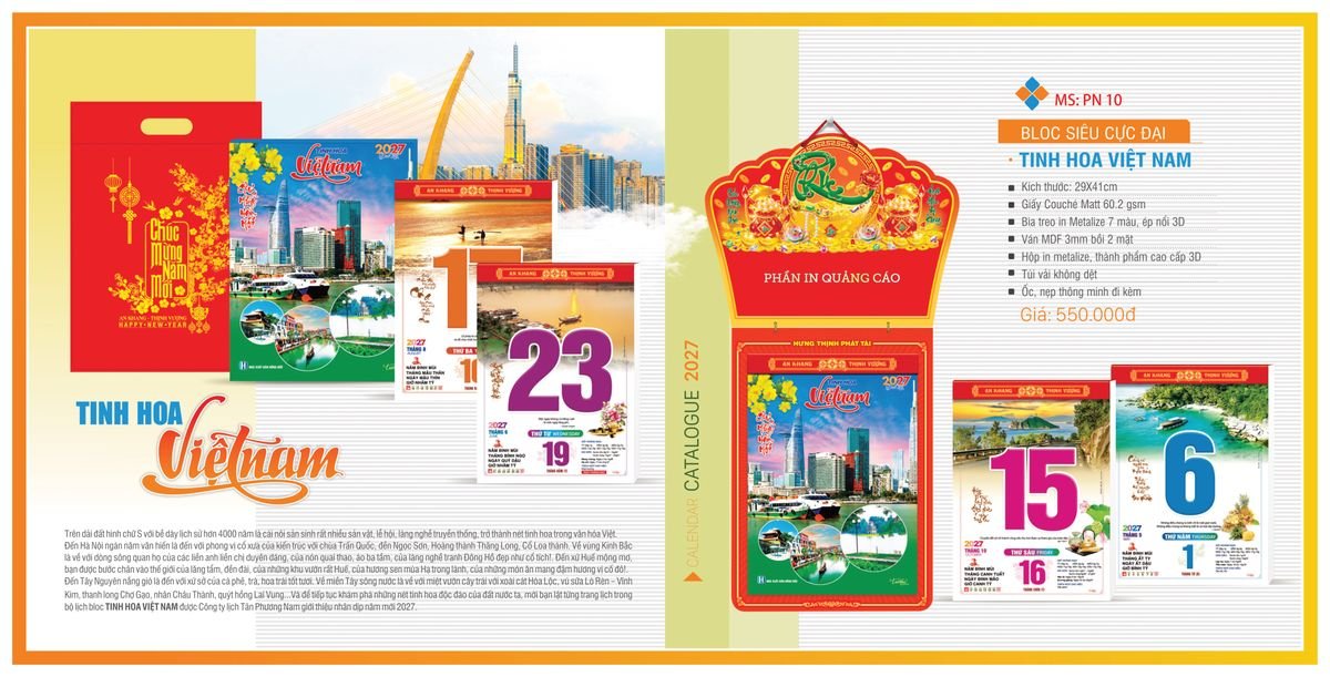 Lịch Bloc TPN 2027 TPNBLOC12 Tổng Kho Phân Phối Chiết Khấu Sâu 48%