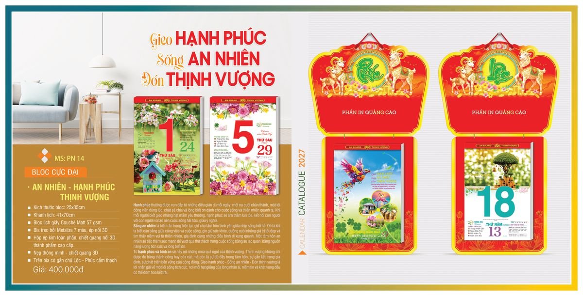 Lịch Bloc TPN 2027 TPNBLOC17 Tổng Kho Phân Phối Chiết Khấu Sâu 48%