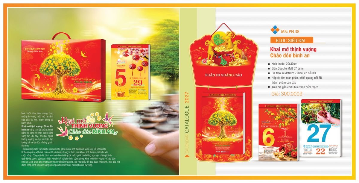 Lịch Bloc TPN 2027 TPNBLOC42 Tổng Kho Phân Phối Chiết Khấu Sâu 48%