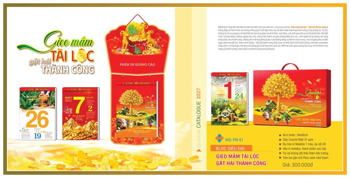 Lịch Bloc Tân Phương Nam 2027 TPNBLOC45 Tổng Kho Phân Phối Chiết Khấu Sâu 48%