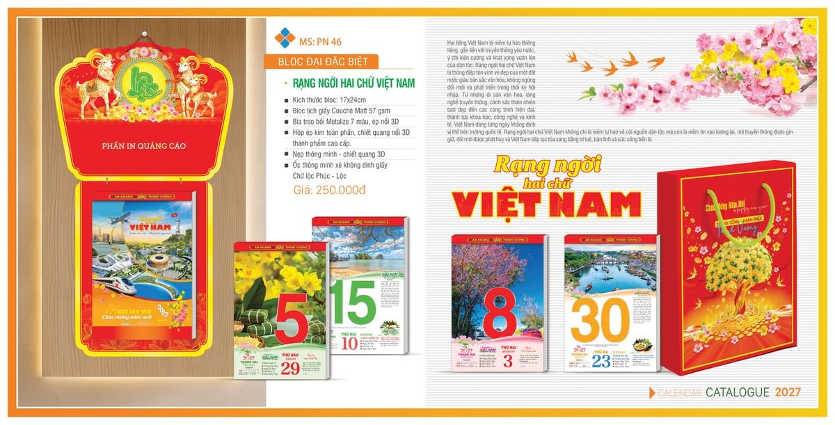 Lịch Bloc Tân Phương Nam 2027 TPNBLOC55 Tổng Kho Phân Phối Chiết Khấu Sâu 48%