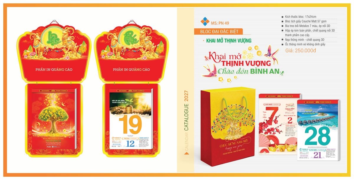 Lịch Bloc Tân Phương Nam 2027 TPNBLOC58 Tổng Kho Phân Phối Chiết Khấu Sâu 48%