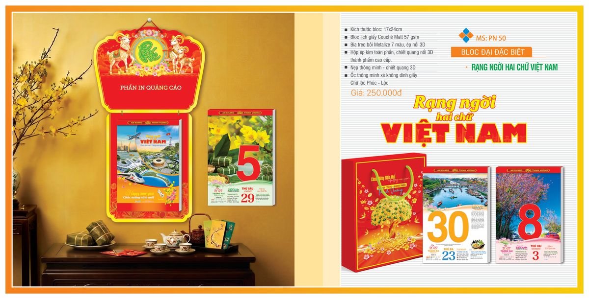 Lịch Bloc Tân Phương Nam 2027 TPNBLOC59 Tổng Kho Phân Phối Chiết Khấu Sâu 48%