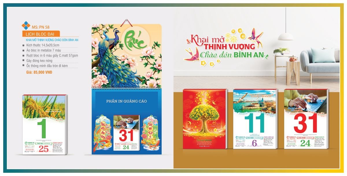 Lịch Bloc Tân Phương Nam 2027 TPNBLOC65 Tổng Kho Phân Phối Chiết Khấu Sâu 48%