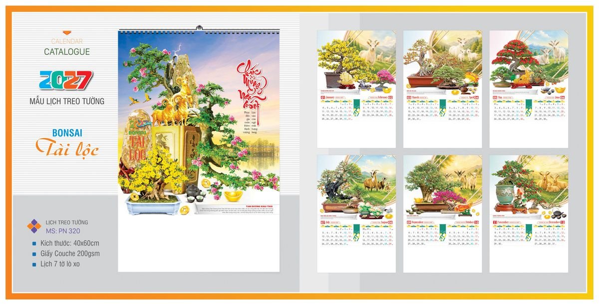 Lịch 7 Tờ Lò Xo TPNLX10 Tổng Kho Phân Phối Chiết Khấu Sâu 48%