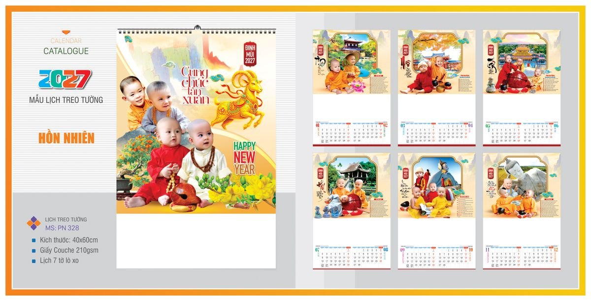 Lịch 7 Tờ Lò Xo TPNLX18 Tổng Kho Phân Phối Chiết Khấu Sâu 48%