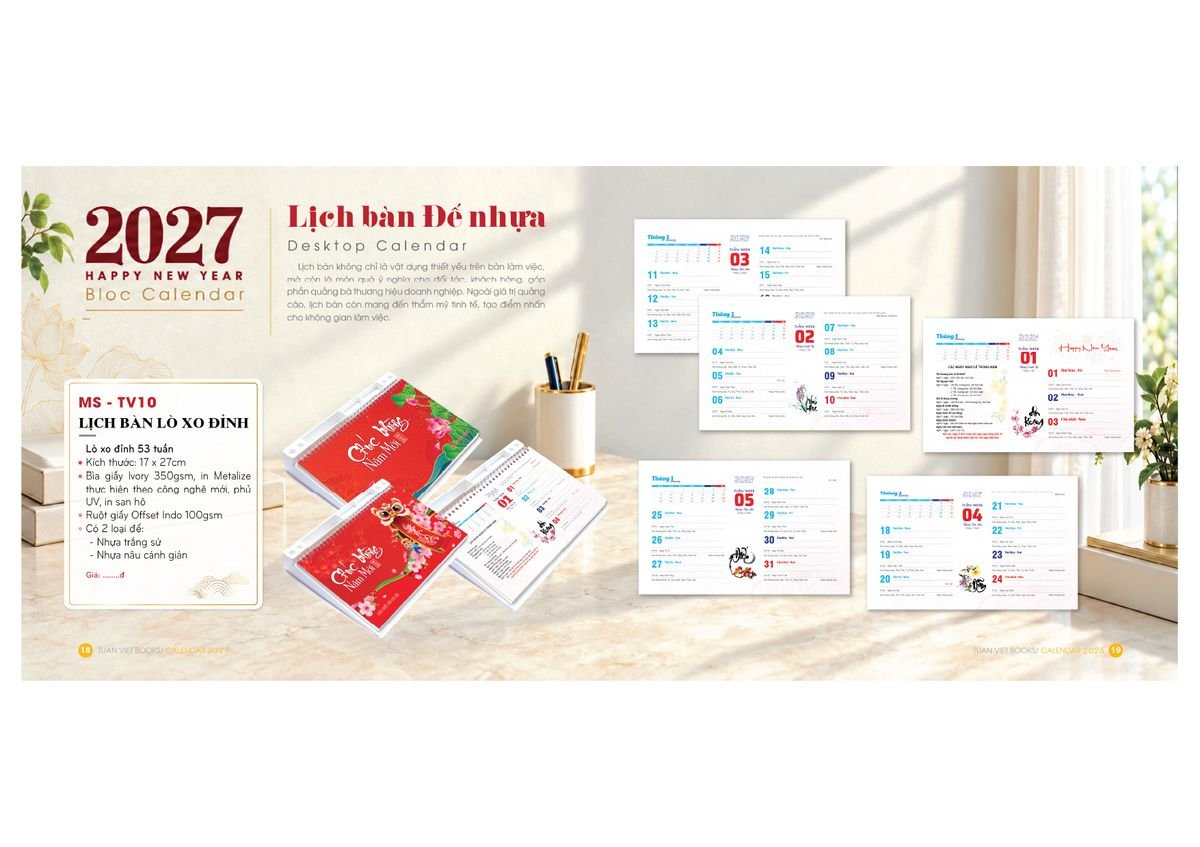 Lịch Bloc Cực Đại 2027 Tuấn Việt TV08 Tổng Kho Phân Phối Chiết Khấu Sâu 48%