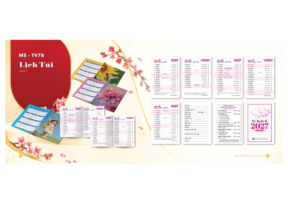 Lịch Để Bàn Tuấn Việt 2027 Tuấn Việt TV32 Tổng Kho Phân Phối Chiết Khấu Sâu 48%