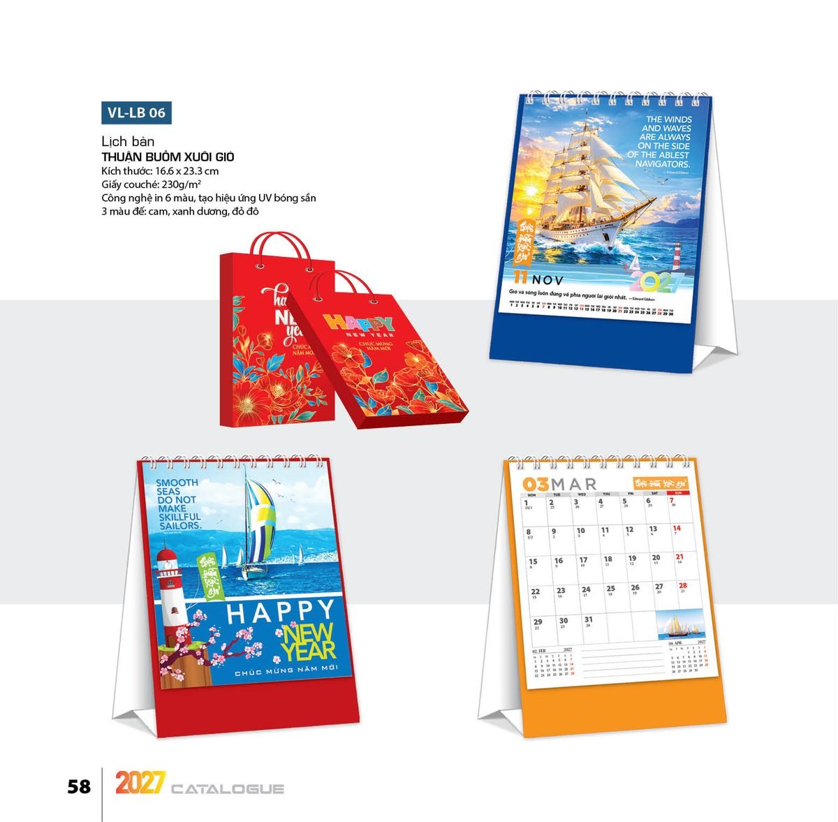 Lịch Bloc 2027 VL Mẫu VLLB06 (29 x 41 cm) Tổng Kho Phân Phối Chiết Khấu Sâu 48% Lịch Bloc 2027 VL Mẫu VLLB06 (29 x 41 cm) Tổng Kho Phân Phối Chiết Khấu Sâu 48% in logo doanh nghiệp quà tặng Tết tại Tổng Kho Quà Tặng 999